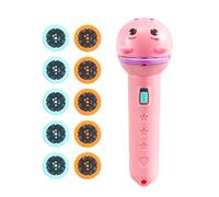 Uonguon Kids Projector - 80 Patterns Projector Slide Disc Toy, Cartoon Interactive Projection Torch with 10 Discs, Portable Educational Game, Storytelling Tool, Bedtime Visual Aid for Early Learning