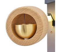 Uonguon Magnetic , Wooden Bell Door Opening, 1.97 Inches Heavy Duty Easy to Mount Vintage Style, Rustic Entry Alert with Pleasant Sound for House, Café, Room and Studio Use
