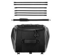 Uonguon Motorcycle Bags, 20l Reflective Trunk Saddlebags, 13.78x11.81x5.91 Inches, Waterproof Helmet Cargo Carrier, Sturdy Luggage Storage Organizer for Motorbike and Scooter