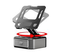 Uonguon Phone Holder with Speaker - Wireless Stand, Rotatable Foldable Mount with Stereo Surround Sound, Anti-Slip Base, Portable Desktop Cradle, Cool Tech Gadget for Viewing and Listening Anytime