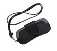 Uonguon Sunglasses Bag, Glasses Case with Neck String, 6.5x2.95x0.39 Inches Pu Leather Compact Design, Sturdy Pouch Eyeglass Organizer for Outdoor Hiking, Camping and Travel