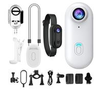 Uonguon Thumb Action Camera, Lightweight Necklace Camera, 2.54x1.1x0.79 Inches 360 Degree Rotatable 4k Resolution, Outdoor Wearable Cam for Underwater Sports, Streaming, Vlogging, Hiking