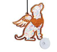 Uonguon To Remember Deceased Pets | Mourning Rainbow Artwork - Stained Glass Panel Picture | For Bedroom Balcony Patio Garden