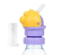 Uonguon Water Bottle Attachment, Reusable Removable Lid Replacement Includes Straw, Drinking Bottle Spout Attachment | For Delivery Services On the Go Drinking Hydration Sports Office and Everyday Use