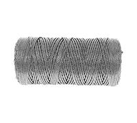 Uonlytech 1.5mm Silver Metallic Thread Twine 16-strand Flat Hollow Gold and Silver Rope for Wrapping, Candy and Bread Bag Binding, 100m Roll for Decorative Tags and Diy Packaging
