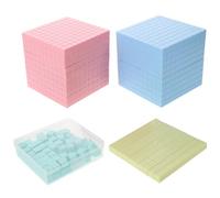 Uonlytech 1 Set Base Ten Blocks - Math Manipulative Counting Cubes For Elementary Classroom - Place Value Math Early Childhood Education Supplies For Preschool And Kindergarten Tools