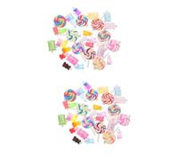 Uonlytech 1 Set Cute Lollipop Charm Adorable Bear Candy Pendants for DIY Jewelry Necklace Keychain Bracelet Making Safe and Durable Craft Accessories