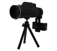Uonlytech 1 Set Monocular Telescope for Mobile Phones Creative Black Camera Magnifier for Outdoor Photography Practical Telephoto Lens with Phone Holder Tripod Viewing Experience