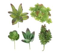 Uonlytech 1 Set Realistic Fake Succulent Plants Unpotted Artificial Greenery for Home Decoration DIY Crafting for Offices Hotels and Model Rooms