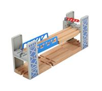 Uonlytech 1 Set Wooden Train Track Bridge Friendly Railway Accessories for Creative Durable Construction for Ages Expandable Train Track Holiday