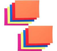 Uonlytech 10 Sheets Fluorescent Neon Card Papers for DIY Party Decorations Glow Dark Effect Multipurpose Craft in Orange Yellow Pink Blue Red Creative Bunting and Banner Supplies