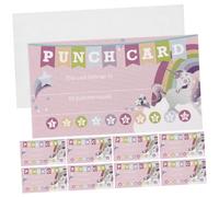 Uonlytech 100Pcs Cartoon Punch Cards Reward Cards for Classroom Student Incentives Teaching Motivation Business Loyalty Awards with Name and Reward Columns
