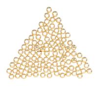 Uonlytech 100pcs Golden Metal Spacer Beads Smooth Round Design for Bracelets Necklaces Earrings Jewelry Making Supplies Durable Timeless Crafting Essentials