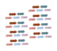 Uonlytech 100pcs Handmade Embossed Suede Labels Two Hole Durable Microfiber Tags for Crochet Knitting Sewing Hats and Clothing for DIY Crafts and Personal Style Enhancement