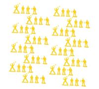 Uonlytech 100pcs Simulation Model Doll Construction Worker Construction Worker Model Miniature People Figurines Model Figurine Small Realistic People Figure Mini Figure Yellow Plastic