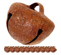 Uonlytech 100pcs Vintage Iron Bell Pendant Charms Small Retro Style Mini Bells for Christmas Tree Ornaments DIY Holiday Crafts 1.7cm Cross Decorations