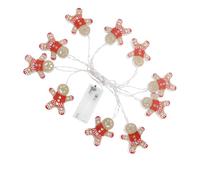 Uonlytech 10LEDs Gingerbread Men Lights Christmas String Lights Battery Operated Gingerbread Man Fairy Lights for Christmas Party Xmas Tree Garden Bedroom
