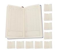 Uonlytech 10pcs A6 Blue PU Cash Accounting Ledger Books - Compact Budget Planner Notepad for Personal and Household Finance Tracking, Daily Expense and Bill Recording Organizer