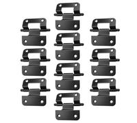 Uonlytech 10pcs Closing Cabinet Hinges Furniture Door Hinges Heavy Duty Iron Not Easy to Deform Black for Home Cabinet Doors Replacement