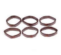 Uonlytech 10Pcs Genuine Leather Watch Strap Rings Durable Watch Band Fasteners Comfortable Smooth Surface for Watch Bands Deep Brown Decor Accessories