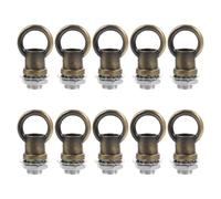 Uonlytech 10pcs M10 Antique Bronze Ring Ceiling Hooks with Nut, Heavy Duty Lamp Hanging Rings for Pendant Lights, Lanterns and Chandeliers, Commercial Light Hardware Accessories for Indoor