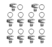 Uonlytech 10pcs Metal Boot Lace Hooks Shoelace Buckles for Mountaineering Shoes, Easy to Install and Store, Silver Classic Style Shoe Fasteners for Hiking and Outdoor Use