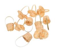 Uonlytech 10pcs Mini Woven Rattan Baskets with Handles for Favors, Dollhouse Kitchen and Craft Accessories, Multi-Use Tiny Storage Baskets for Easter and Fairy Garden Decor