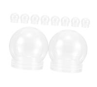 Uonlytech 10Pcs Plastic Fillable Snow Globe Jars with Screw Off Caps for DIY Christmas Decorations, Snow Globe Containers for Candy, Ornaments, and Holiday Crafts