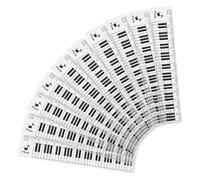 Uonlytech 10Pcs Plastic Straight Rulers 15Cm with Piano Keyboard Design, Geometric Measuring Tools for Students, Office, and Music Exams