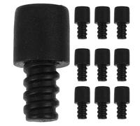 Uonlytech 10Pcs Toilet Brush Replacement Adapter Connectors with Self-Locking Threaded Brush Handle Connectors for Bathroom Poles Black PP Material Compatible Accessories