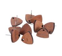 Uonlytech 10pcs Triangle Wooden Earring Blanks DIY Jewelry Making Accessories for Women Smooth Design Natural Wooden Texture Modern Geometric Appeal for Creative Projects