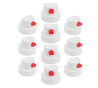 Uonlytech 10pcs White Spray Paint Nozzle Tips for Aerosol Cans, Fan-shaped Spray Caps Button for Waterproof Graffiti Art and Paint Touch-up Accessories