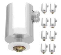 Uonlytech 10pcs Zinc Alloy Shower Glass Clamps Adjustable Fit Frameless Panel Clips Slip Mirror Brackets Heavy Duty Support for Bathroom Glass Panels