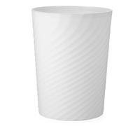 Uonlytech 12l White Kitchen Trash Can with Pressure Ring, Nordic Style Household Waste Bin for Bathroom Bedroom, Practical Plastic Trash Container for Modern Home Use