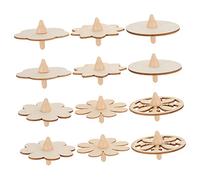 Uonlytech 12Pcs DIY Funny Gyro for Unfinished Tops Portable Craft Kits for Enhance Creativity and Parent Bonding for Activities