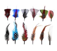 Uonlytech 12pcs DIY Plume Crafts Decorative Hat Accessories for Party Cosplay Props Lightweight Elegant Natural for Dream Catchers Weddings and Crafts