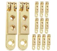 Uonlytech 12Pcs Gold Tone Mini Folding Hinges for Wooden Jewelry Boxes Small Case and Present Box Hardware 90 Degree for Wardrobe and Chest Rail