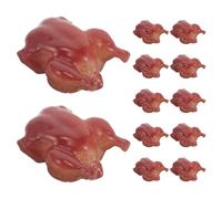 Uonlytech 12pcs Realistic Roasted Chicken Food Models, Artificial Simulated Cooked Turkey Props for Kitchen Display and Photography, Lifelike Fake Chicken Decoration for Thanksgiving and