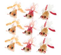 Uonlytech 12Pcs Resin Goldfish Charms for Jewelry Making DIY Fish Ornaments Small Pendant for Necklaces Bracelets Dangle Accessories Craft Supplies