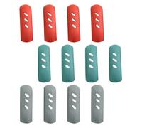 Uonlytech 12Pcs Silicone Pot Handle Sleeves Heat Resistant Potholder Covers Non-Slip Pan Grip Protectors for Stew Pots and Stockpots Kitchen Cookware Accessories