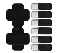 Uonlytech 12pcs Small Matte Black Slide Top Metal Storage Boxes 50x25x10mm Portable Multi-Function Candy, Jewelry, Pill Organizer Containers with Lids for Travel and Home Use