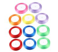 Uonlytech 15 Roll Solid Color Satin Ribbon Craft Ribbon for DIY Projects Wrapping and Party Decorations Versatile Accessory for Beautiful Present Packaging