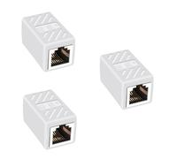 Uonlytech 15pcs Female to Female Ethernet Coupler In-line Shielded Adapter for Connections Network Extension Connector White Color for Seamless Networking