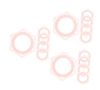 Uonlytech 15pcs Ktv Microphone Protection Ring Rolling Mic Shockproof Holder Six-corner Design for Studio and Stage Use