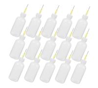 Uonlytech 15pcs Plastic Squeeze Bottles with Fine Point Applicator Nozzle for Pottery Glaze Ceramic Painting Clay Modeling Durable Art Craft Supplies for Precise Flow Control