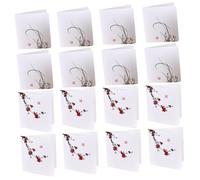 Uonlytech 16pcs Chinese Style Birthday and Thanksgiving Day Greeting Cards Set, DIY Mixed Design Blessing Cards for Holiday Thank You and Christmas Celebration