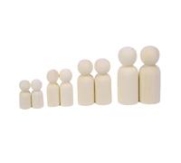 Uonlytech 16PCS Unfinished Wooden Doll People for DIY Craft Smooth Sanded Wood Bodies Boys Angel Figures for Painting and Creative Decoration