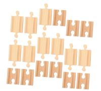 Uonlytech 18pcs Wooden Train Track Accessories Durable Expansion Supplies for Railway Enhances Parent Interaction Stimulates Logical Thinking Compatible with All Train
