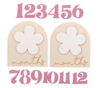 Uonlytech 1Set Monthly Milestone Card Photography Prop for Newborns Creative Birth Announcement Sign with Numbers for Celebrating Growth and Milestones