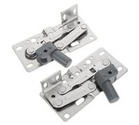Uonlytech 2 Pcs 45-Degree Spring Loaded Kitchen Cabinet Hinges with Soft Close Buffer, Heavy Duty Invisible Drop Down Hinges for Sink Furniture and Cupboard Doors